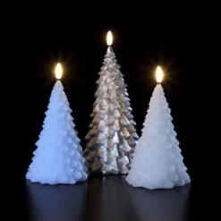 Battery Christmas Tree Wax Candles, Icy Colours, 3 Pack -Twinkly Twinkly Store 1622049 2