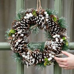 36cm Outdoor Pine Christmas Wreath -Twinkly Twinkly Store 2541016 2
