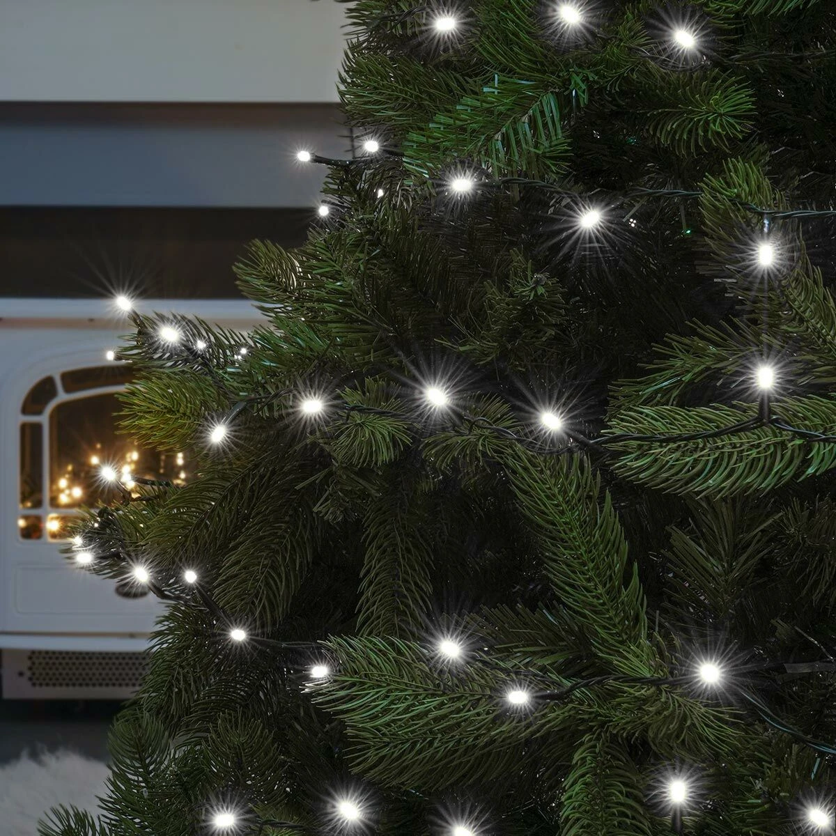 35.9m Outdoor Christmas Tree Fairy Lights, 480 White LEDs 3 35.9m Outdoor Christmas Tree Fairy Lights, 480 White LEDs