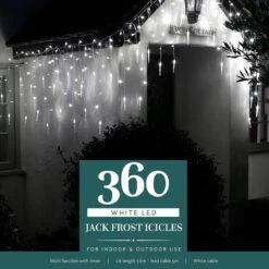 7.1m Multi Function Christmas Icicle Tube Lights, 360 White LEDs