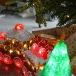 60cm Acrylic Train And Carriage Christmas Figure -Twinkly Twinkly Store 6920301 3