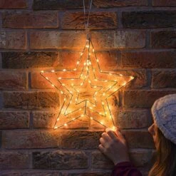 ConnectGo® Outdoor 3 Framed Wire Star Christmas Silhouette, Connectable 12 ConnectGo® Outdoor 3 Framed Wire Star Christmas Silhouette, Connectable -Twinkly Twinkly Store cg055ww 4