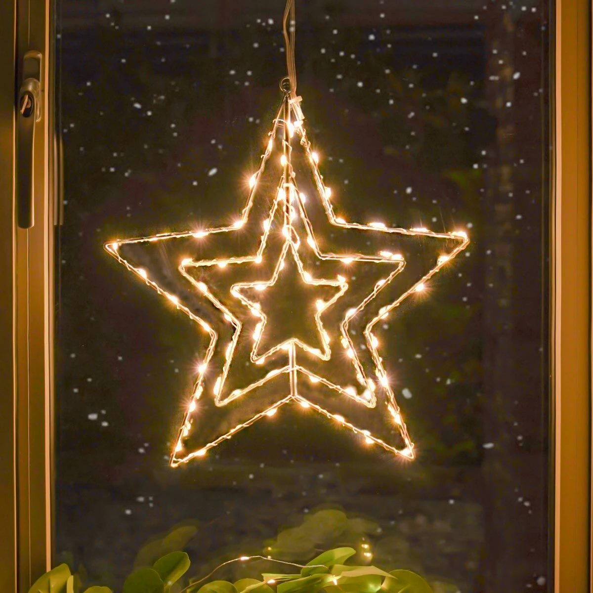 ConnectGo® Outdoor 3 Framed Wire Star Christmas Silhouette, Connectable 4 ConnectGo® Outdoor 3 Framed Wire Star Christmas Silhouette, Connectable - Image 2