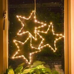 ConnectGo® Outdoor 3 Wire Star Christmas Silhouette, Connectable -Twinkly Twinkly Store cg056ww 4 1