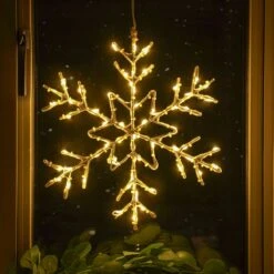 ConnectGo® Outdoor Wire Snowflake Christmas Silhouette, Connectable -Twinkly Twinkly Store cg058ww 1