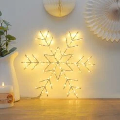 ConnectGo® Outdoor Wire Snowflake Christmas Silhouette, Connectable -Twinkly Twinkly Store cg058ww 5