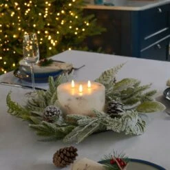 Premier® 50cm Frosted Eucalyptus Christmas Wreath -Twinkly Twinkly Store df207108 3