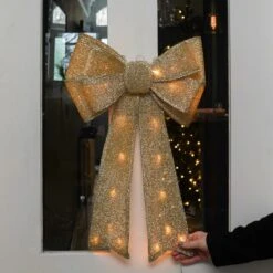 Premier® Outdoor Battery Red Bow Hanging Christmas Decoration -Twinkly Twinkly Store lb201169cg 3 1