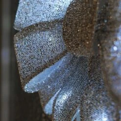 Premier® Outdoor Battery Silver Bow Hanging Christmas Decoration -Twinkly Twinkly Store lb201169s 1