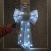 Premier® Outdoor Battery Silver Bow Hanging Christmas Decoration -Twinkly Twinkly Store lb201169s 2