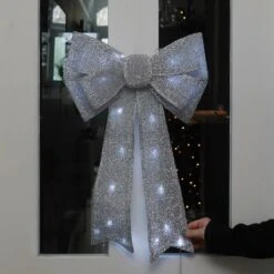 Premier® Outdoor Battery Red Bow Hanging Christmas Decoration -Twinkly Twinkly Store lb201169s 3 1