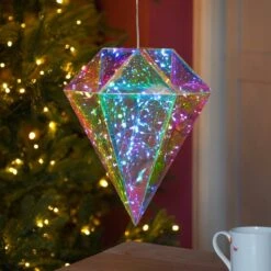 Premier® Battery Dream Hanging Diamond Christmas Decoration -Twinkly Twinkly Store lb231155 1