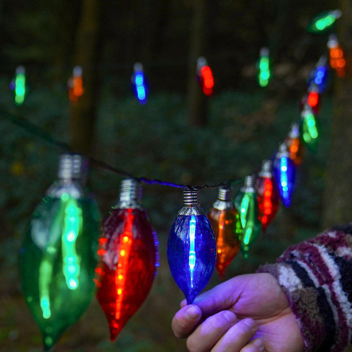 Premier® 7.8m Outdoor Flame Effect Christmas Fairy Lights, 40 Multi Colour LEDs 4 Premier® 7.8m Outdoor Flame Effect Christmas Fairy Lights, 40 Multi Colour LEDs - Image 2