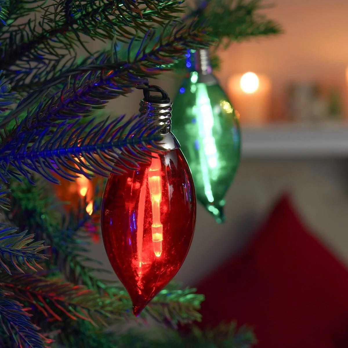 Premier® 7.8m Outdoor Flame Effect Christmas Fairy Lights, 40 Multi Colour LEDs 6 Premier® 7.8m Outdoor Flame Effect Christmas Fairy Lights, 40 Multi Colour LEDs - Image 4