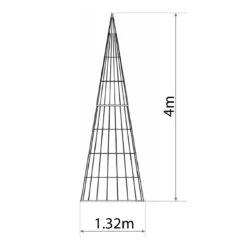 4m Outdoor Commercial Christmas Cone Tree -Twinkly Twinkly Store mt107w cg4m 4 3