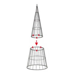 4m Outdoor Green Commercial Pre Lit Christmas Cone Tree, Rubber Cable Warm White ConnectGo® LEDs -Twinkly Twinkly Store mt107w cg4m 6 2