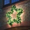 1.2m Outdoor Green Commercial Christmas Pre Lit Star Wreath,White ConnectGo® LEDs 1 1.2m Outdoor Green Commercial Christmas Pre Lit Star Wreath,White ConnectGo® LEDs -Twinkly Twinkly Store mt110ww cg 1
