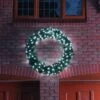 1.2m Outdoor Green Commercial Christmas Pre Lit Wreath, White ConnectGo® LEDs 1 1.2m Outdoor Green Commercial Christmas Pre Lit Wreath, White ConnectGo® LEDs -Twinkly Twinkly Store mt111w cg 2 1