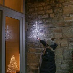 64cm Hanging Firefly Christmas Tree Silhouette, 169 White Flashing LEDs -Twinkly Twinkly Store p026455 11