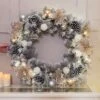 80cm Battery Pre Lit Snow Poinsettia Christmas Wreath 1 80cm Battery Pre Lit Snow Poinsettia Christmas Wreath -Twinkly Twinkly Store p035819 2 1