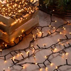 15.5m Indoor & Outdoor Twinkling Christmas Tree Fairy Lights, 600 Warm White LEDs