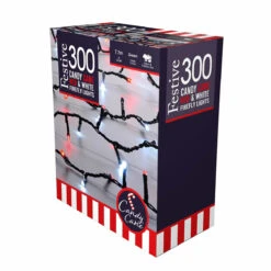 7.7m Outdoor Twinkling Christmas Tree Fairy Lights, 300 Red & White LEDs -Twinkly Twinkly Store p036131 1