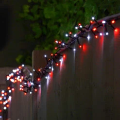 7.7m Outdoor Twinkling Christmas Tree Fairy Lights, 300 Red & White LEDs -Twinkly Twinkly Store p036131 7