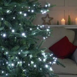 25.9m Indoor & Outdoor Twinkling Christmas Tree Fairy Lights, 1000 White LEDs