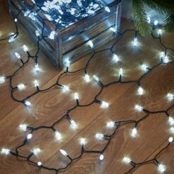 11.9m Indoor & Outdoor Traditional Diamond Christmas Tree Fairy Lights, 200 White LEDs -Twinkly Twinkly Store p036166 4