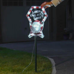 80cm Outdoor Christmas Santa Stake Light