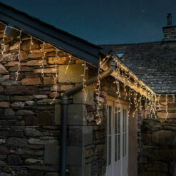 5.8m Christmas Snowing Effect Icicle Lights, 240 Warm White LEDs -Twinkly Twinkly Store p036788 2.0