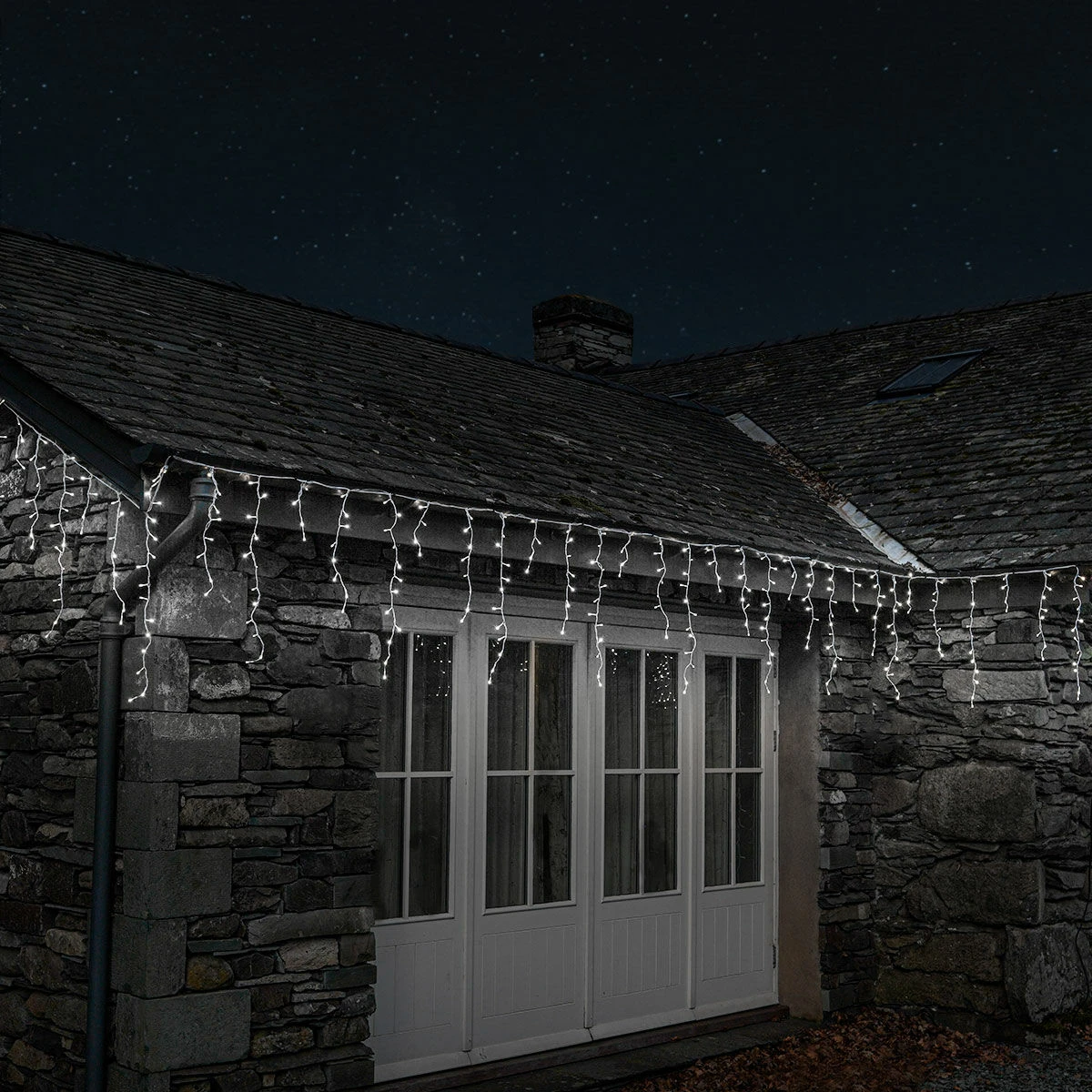 5.8m Christmas Snowing Effect Icicle Lights, 240 White LEDs 3 5.8m Christmas Snowing Effect Icicle Lights, 240 White LEDs