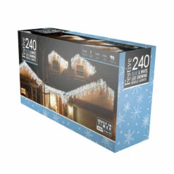 5.8m Christmas Snowing Effect Icicle Lights, 240 Blue And White LEDs -Twinkly Twinkly Store p036790 1 1