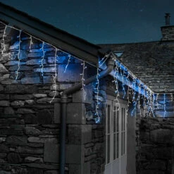 5.8m Christmas Snowing Effect Icicle Lights, 240 Blue And White LEDs -Twinkly Twinkly Store p036790 2.0