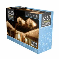 8.8m Christmas Snowing Effect Icicle Lights, 360 Warm White LEDs 11 8.8m Christmas Snowing Effect Icicle Lights, 360 Warm White LEDs -Twinkly Twinkly Store p036791 1 1
