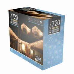 17.8m Christmas Snowing Effect Icicle Lights, 720 Warm White LEDs -Twinkly Twinkly Store p036797 1