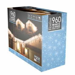 23.8m Christmas Snowing Effect Icicle Lights, 960 White LEDs -Twinkly Twinkly Store p036801 1