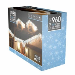 23.8m Christmas Snowing Effect Icicle Lights, 960 Blue & White LEDs -Twinkly Twinkly Store p036802 1
