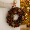 36cm Red And Gold Berry Christmas Wreath -Twinkly Twinkly Store p036991 2