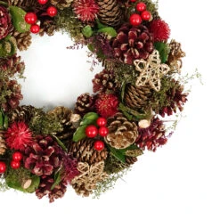 36cm Red And Gold Berry Christmas Wreath -Twinkly Twinkly Store p036991 5