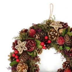36cm Red And Gold Berry Christmas Wreath -Twinkly Twinkly Store p036991 6