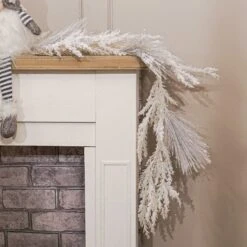 1.5m White Snowy Christmas Garland