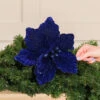 55cm Dark Blue Glitter Magnolia Stem Christmas Tree Decoration, 4 Pack 1 55cm Dark Blue Glitter Magnolia Stem Christmas Tree Decoration, 4 Pack -Twinkly Twinkly Store p039375 2