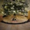 1.2m Brown Hessian Reindeer Christmas Tree Skirt -Twinkly Twinkly Store p040451 3