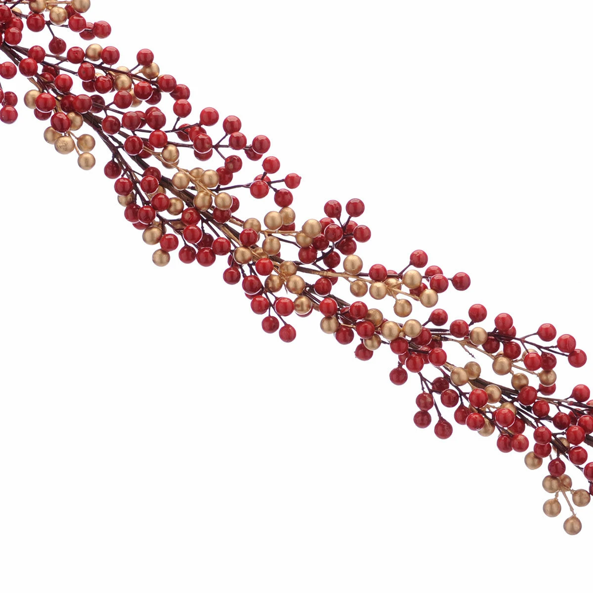 1.3m Red & Gold Berry Cluster Christmas Garland 7 1.3m Red & Gold Berry Cluster Christmas Garland - Image 5