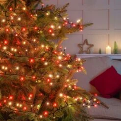 25.9m Outdoor Twinkling Effect Christmas Tree Fairy Lights, 1000 Red & Warm White LEDs