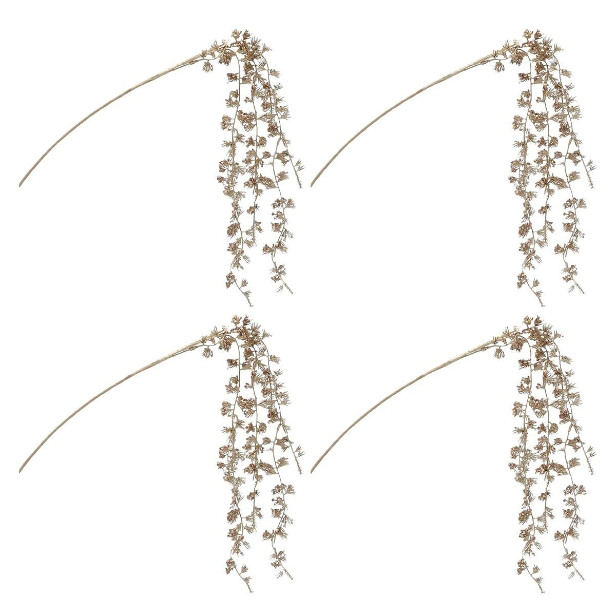 45cm White Glitter Drop Stem Christmas Tree Decoration, 4 Pack 10 45cm White Glitter Drop Stem Christmas Tree Decoration, 4 Pack - Image 8