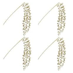 45cm White Glitter Drop Stem Christmas Tree Decoration, 4 Pack 11 45cm White Glitter Drop Stem Christmas Tree Decoration, 4 Pack -Twinkly Twinkly Store p043610 3 1