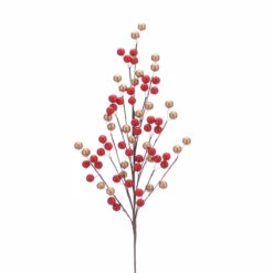 56cm Red And Gold Berry Spray Christmas Tree Decoration, 4 Pack 19 56cm Red And Gold Berry Spray Christmas Tree Decoration, 4 Pack -Twinkly Twinkly Store p043614 1