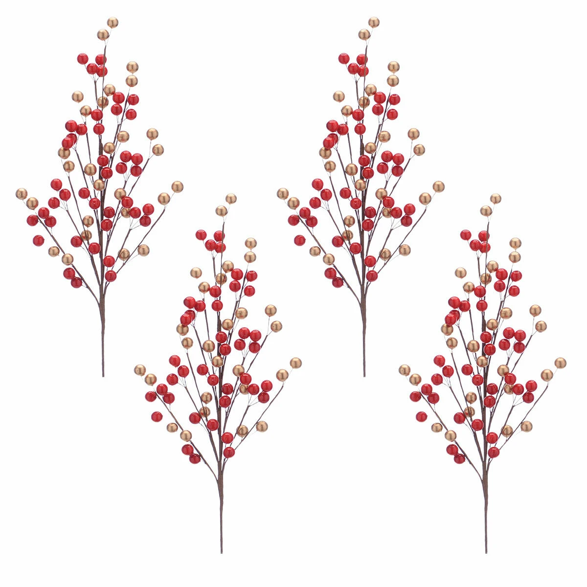 56cm Red And Gold Berry Spray Christmas Tree Decoration, 4 Pack 10 56cm Red And Gold Berry Spray Christmas Tree Decoration, 4 Pack - Image 8